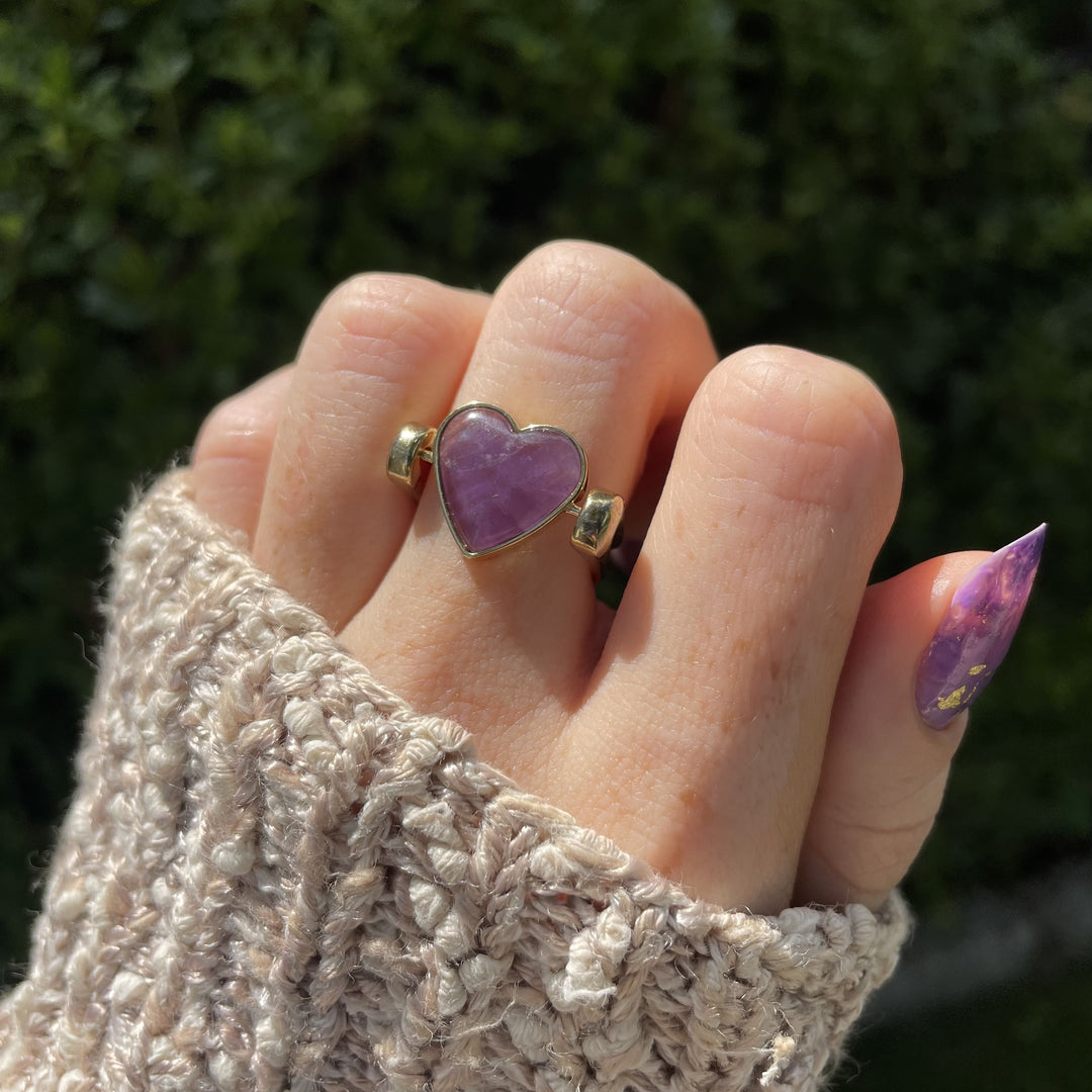 Amethyst Heart-shaped Crystal Element