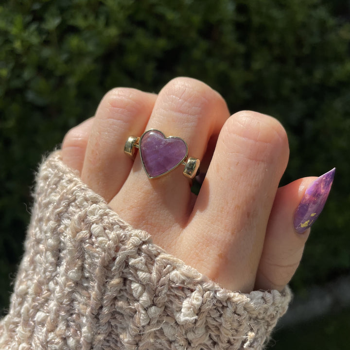 Amethyst Heart-shaped Crystal Element