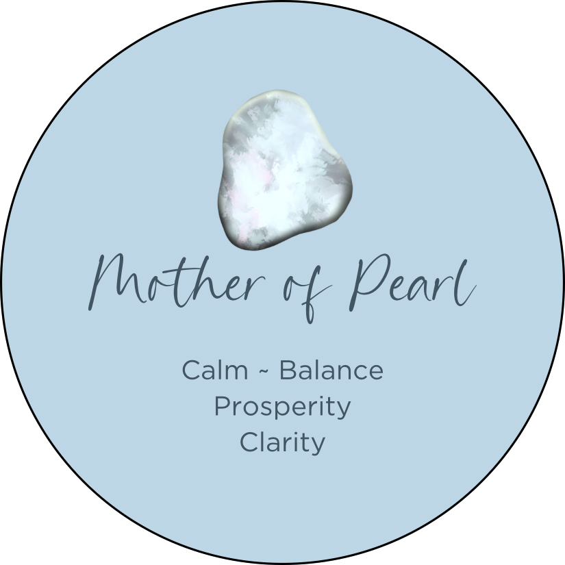 Mother of Pearl Oval Crystal Element