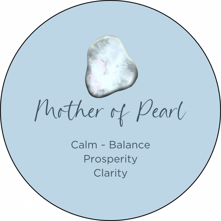 Mother of Pearl Oval Crystal Element