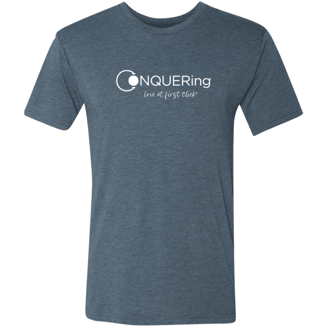 CONQUERing Tri-blend T-shirt – slate blue