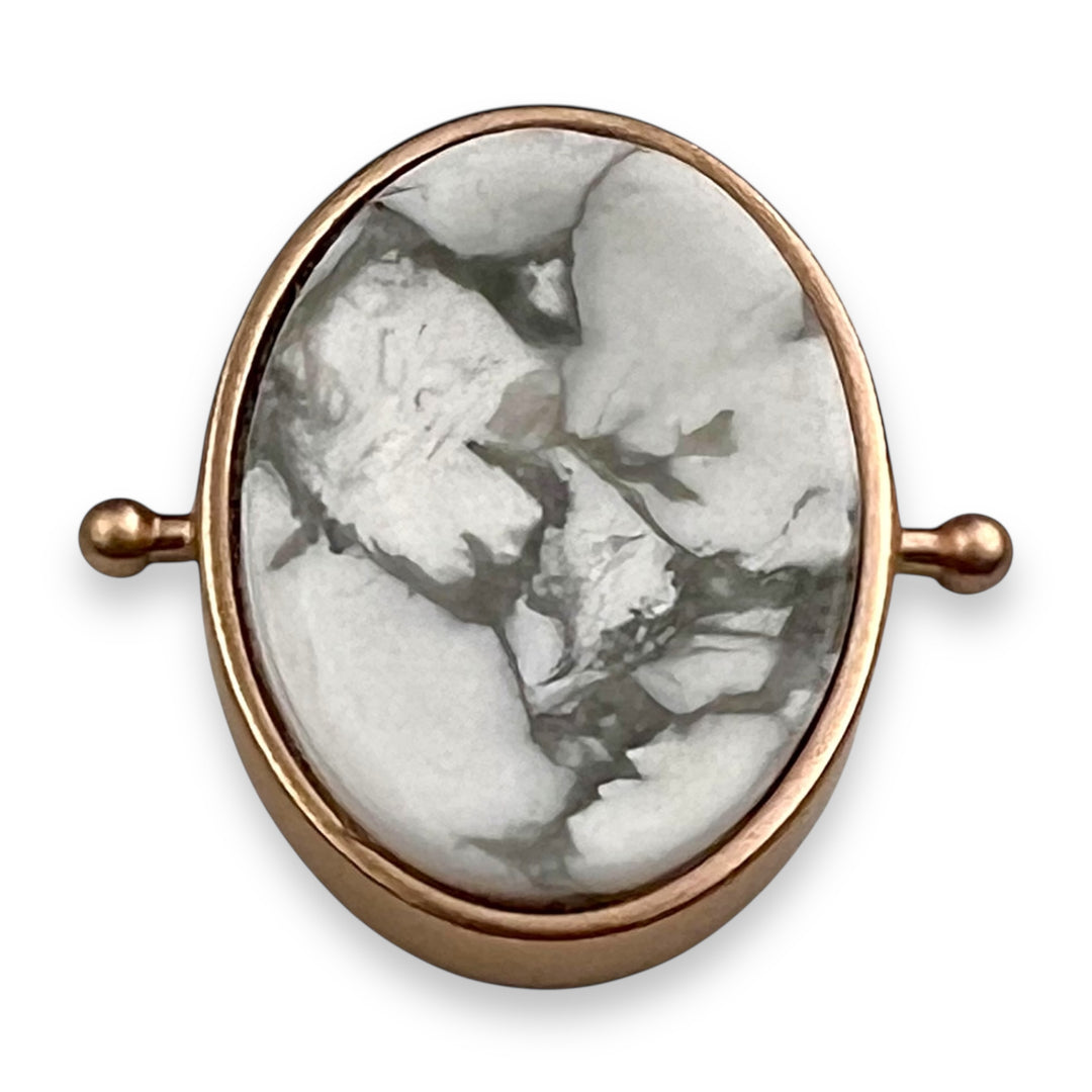 Rose Gold Howlite Worry Stone Element