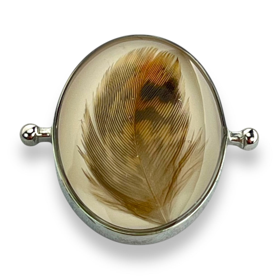 Pheasant Feather Oval Vessel - Complementary Shop Collab
