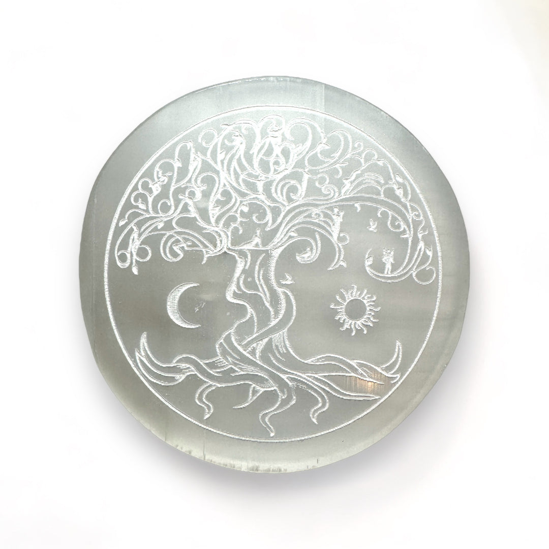 Tree of Life Selenite Charging Plate