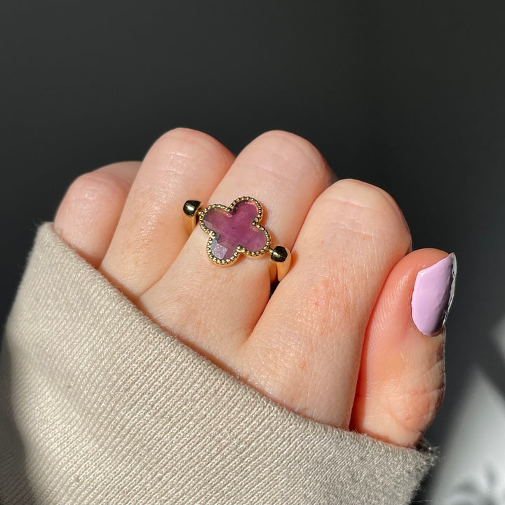 Amethyst Quatrefoil Crystal Element