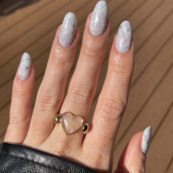 Rose Quartz Heart-shaped Crystal Element