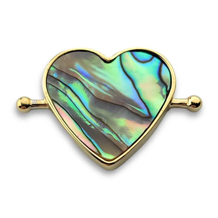 Abalone Shell Heart-shaped Crystal Element