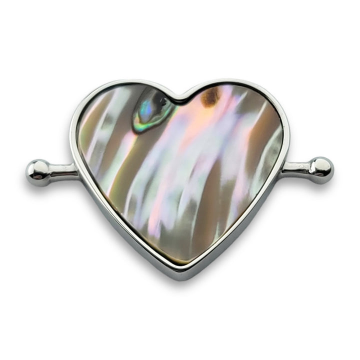 Abalone Shell Heart-shaped Crystal Element