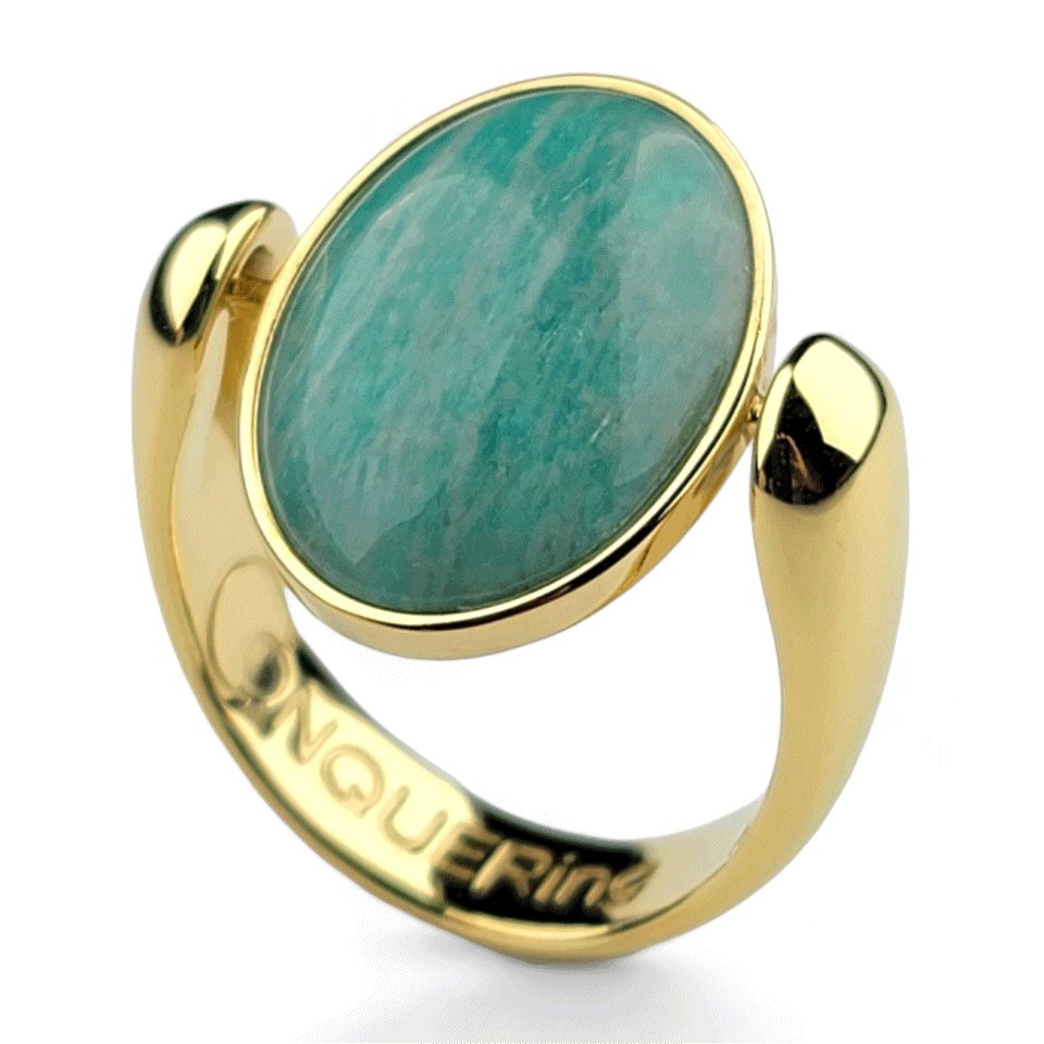 Gold AlaDune™ Oval Crystal Fidget Ring – CONQUERing