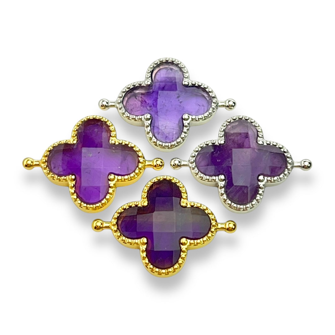 Amethyst Quatrefoil Crystal Element