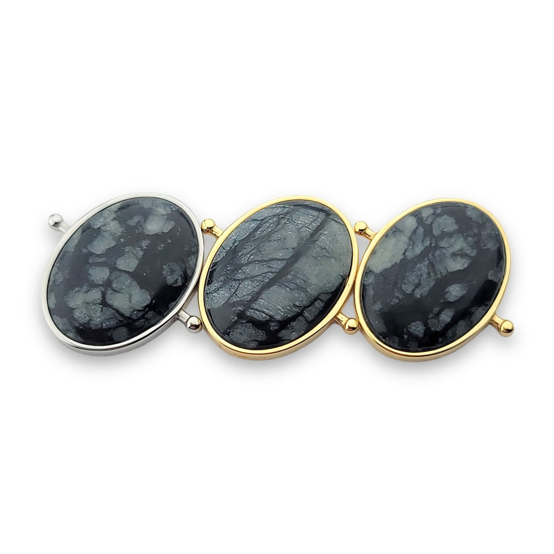Black Picasso Oval Crystal Element