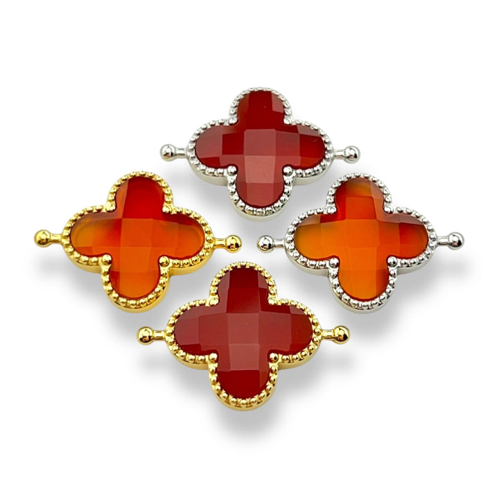 Carnelian Quatrefoil Crystal Element