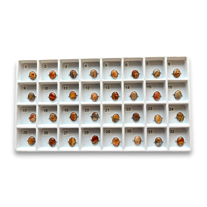 Choose Your Own Crazy Jasper Oval – Silver