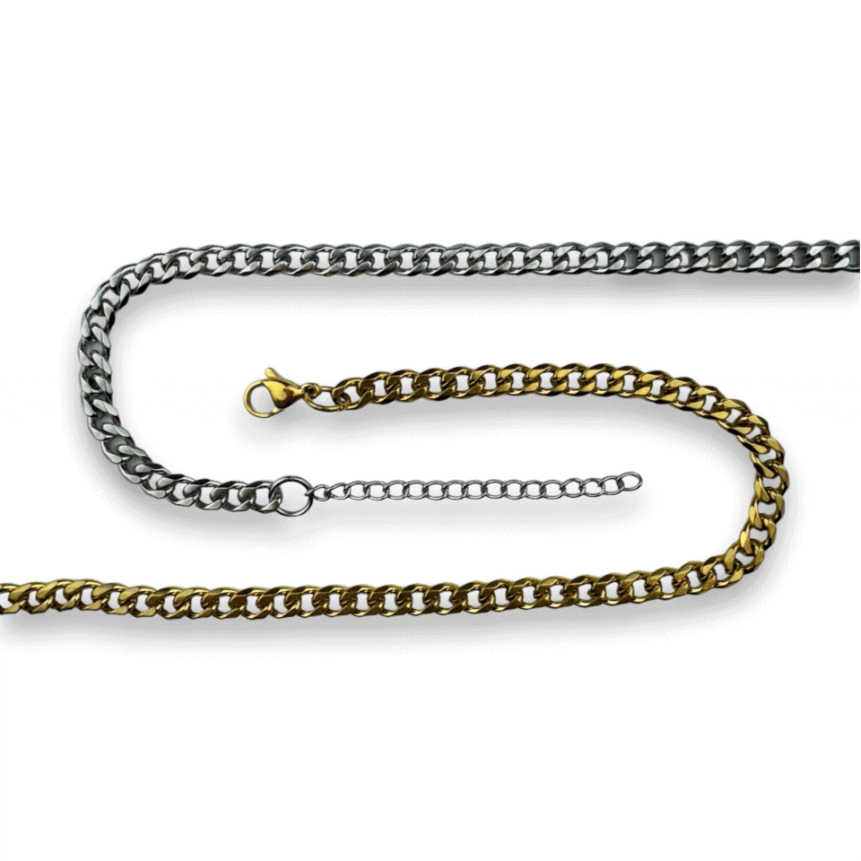 2 Layering Necklace Chains (Cuban Link + Figaro) CONQUERing