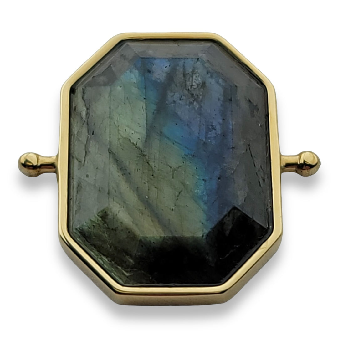 Luxe Labradorite Octangle™ Crystal Element (premium grade – includes labradorescence/flash)