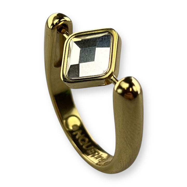 Gold Willow Birthstone CrossBar Fidget Ring