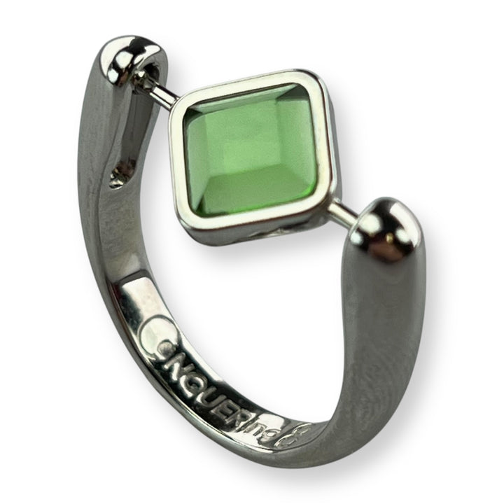 Silver Willow Birthstone CrossBar Fidget Ring