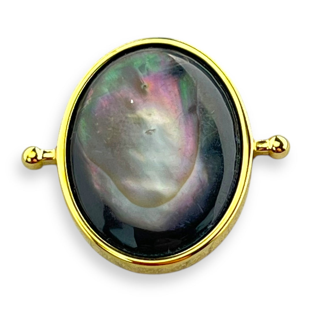 Grey Shell Oval Crystal Element
