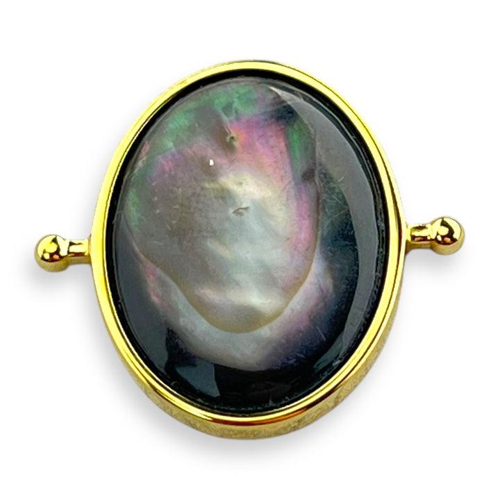 Grey Shell Oval Crystal Element