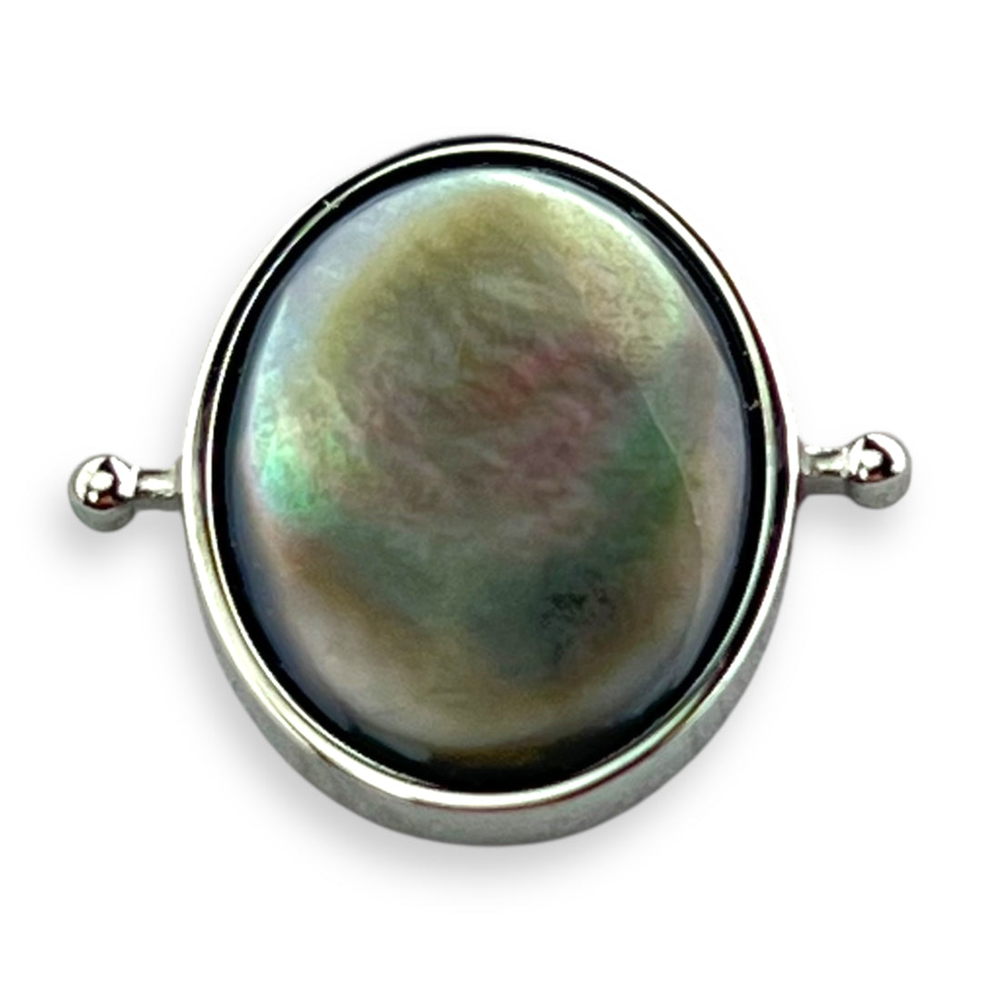 Grey Shell Oval Crystal Element