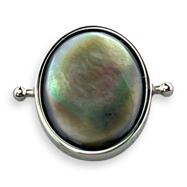 Grey Shell Oval Crystal Element