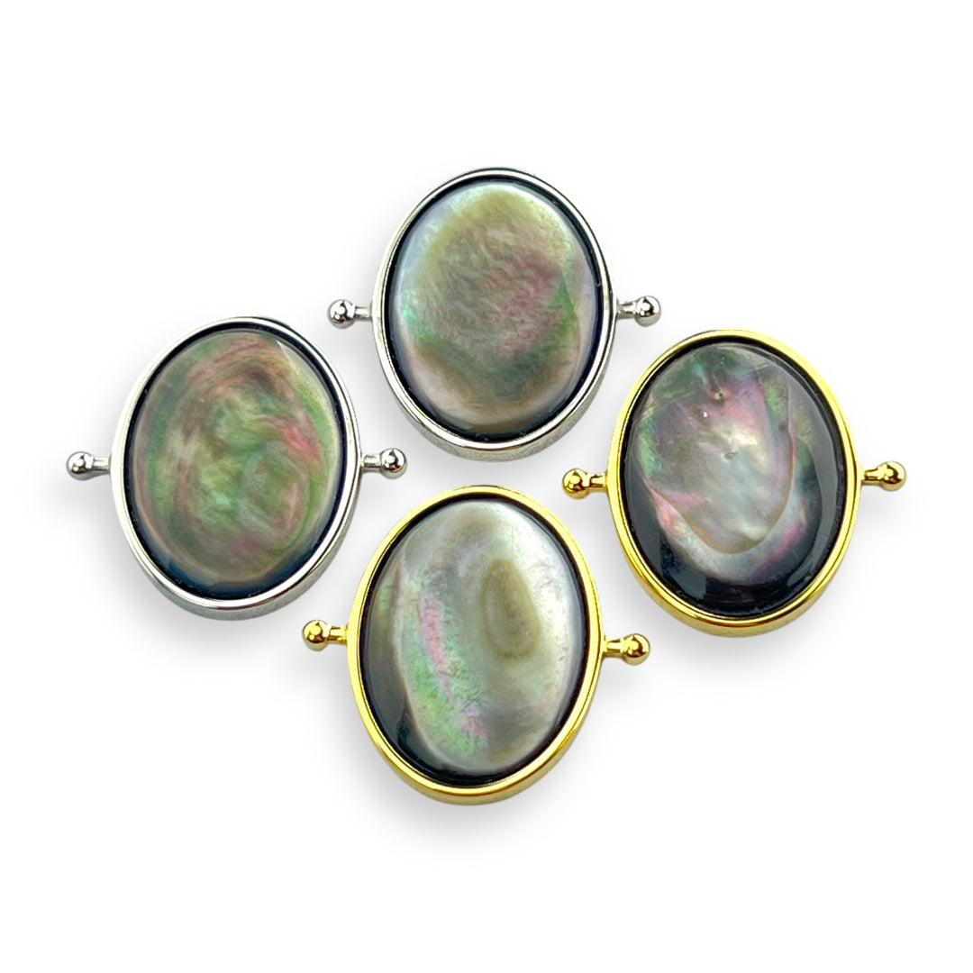 Grey Shell Oval Crystal Element