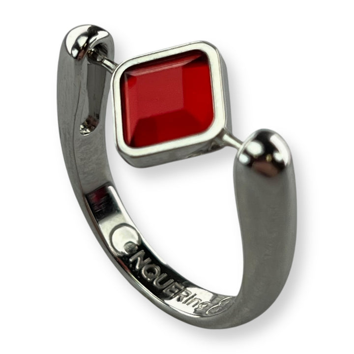 Silver Willow Birthstone CrossBar Fidget Ring