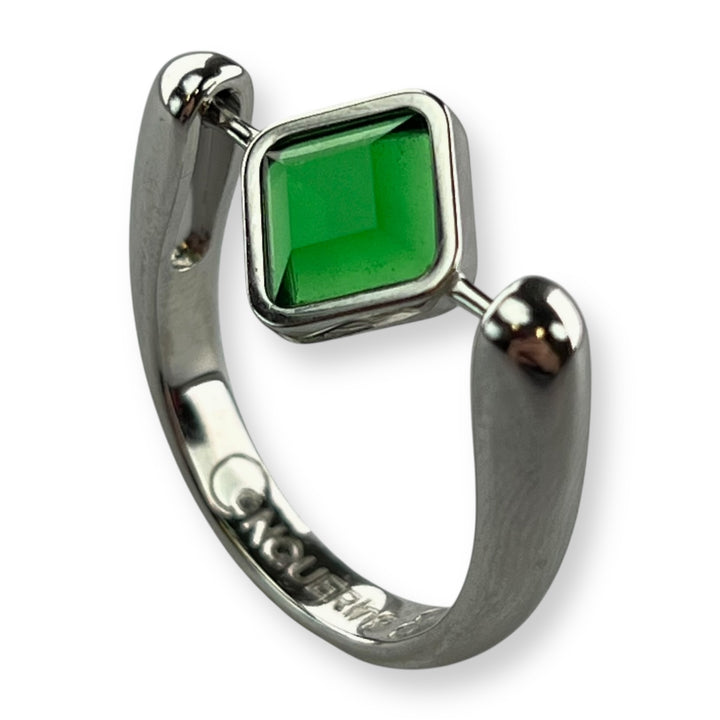 Silver Willow Birthstone CrossBar Fidget Ring