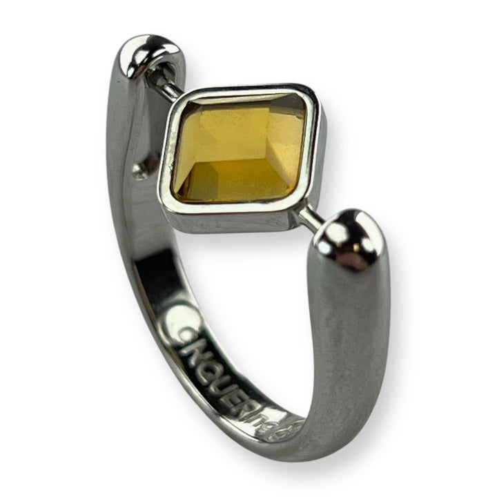 Silver Willow Birthstone CrossBar Fidget Ring