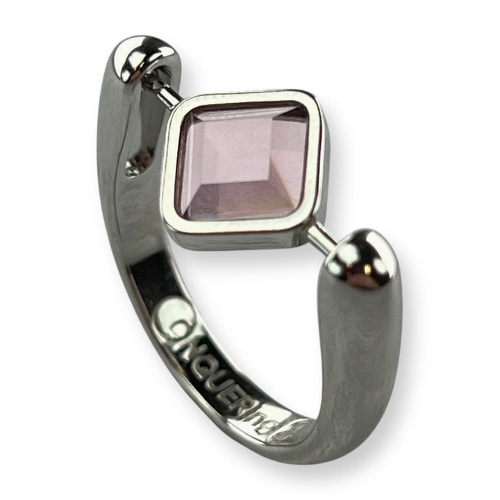 Silver Willow Birthstone CrossBar Fidget Ring