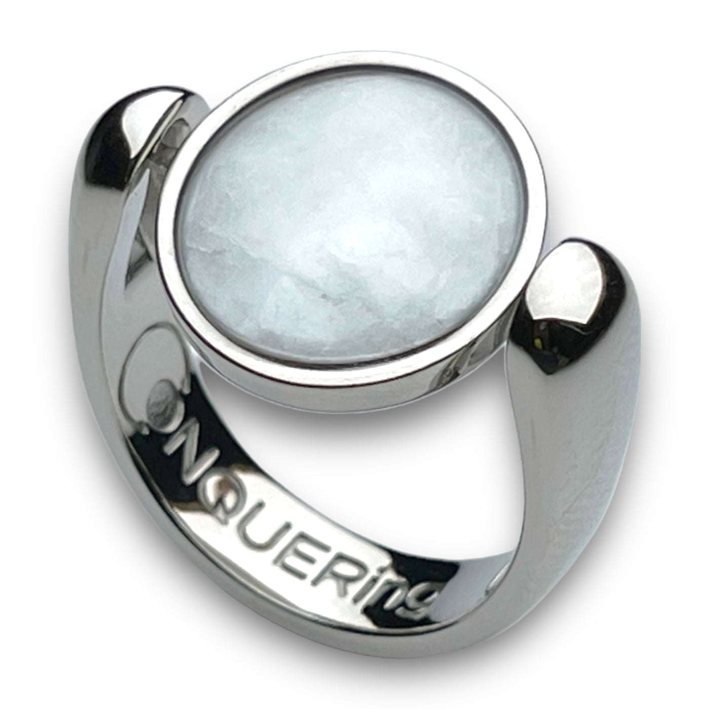 Silver AlaDune Crystal Fidget Ring