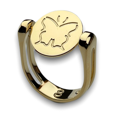 Butterfly Symbol Fidget Ring