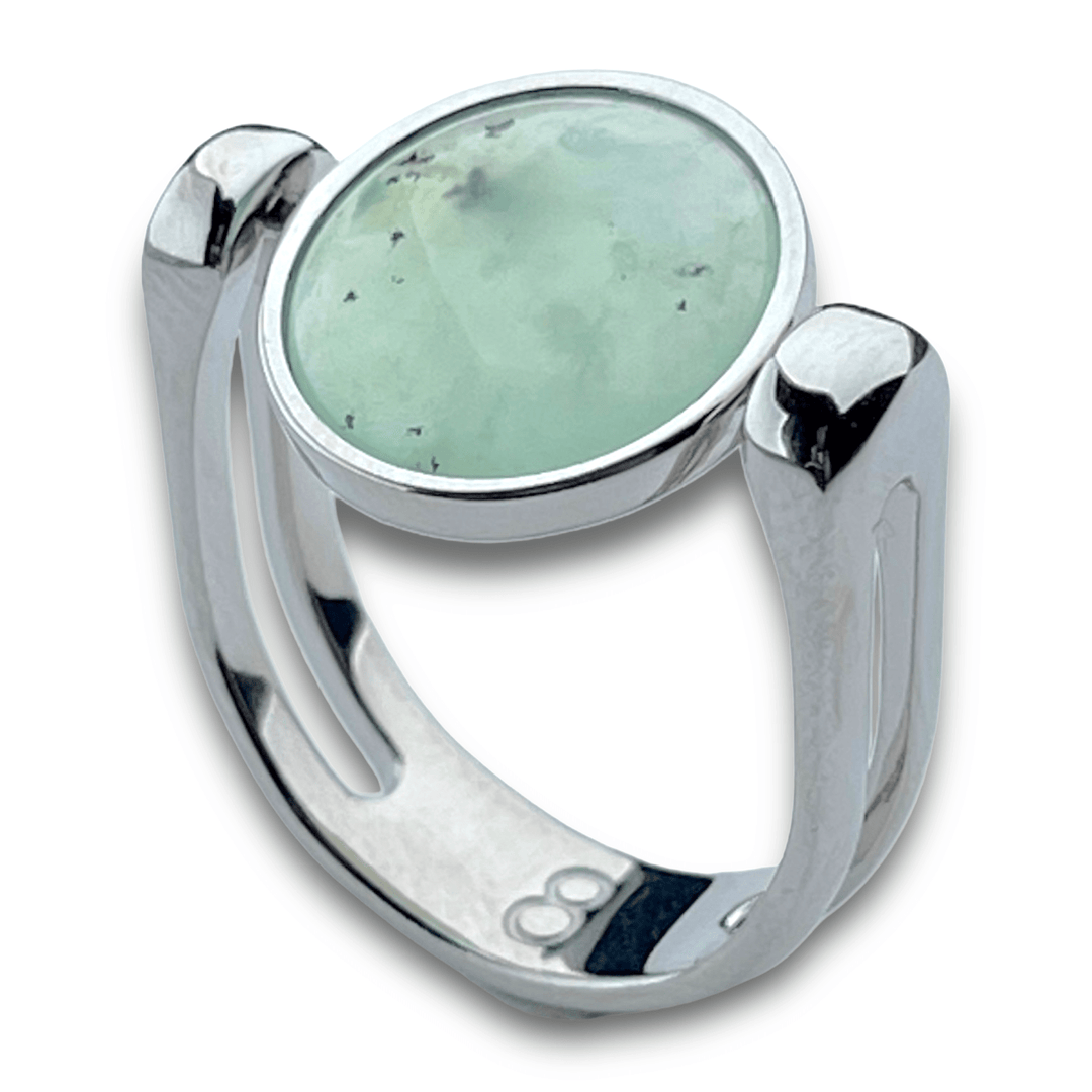 Chrysoprase Crystal Fidget Ring