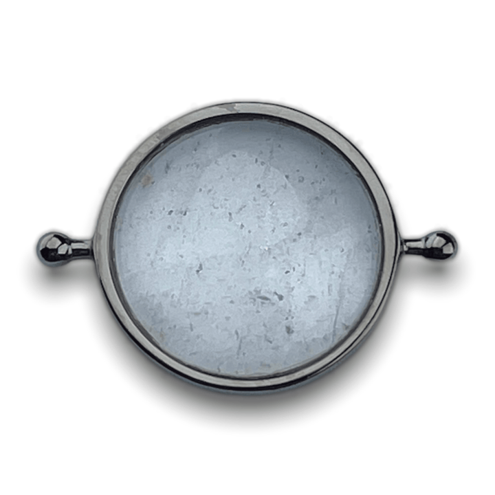 Black Clear Quartz Round Crystal Element