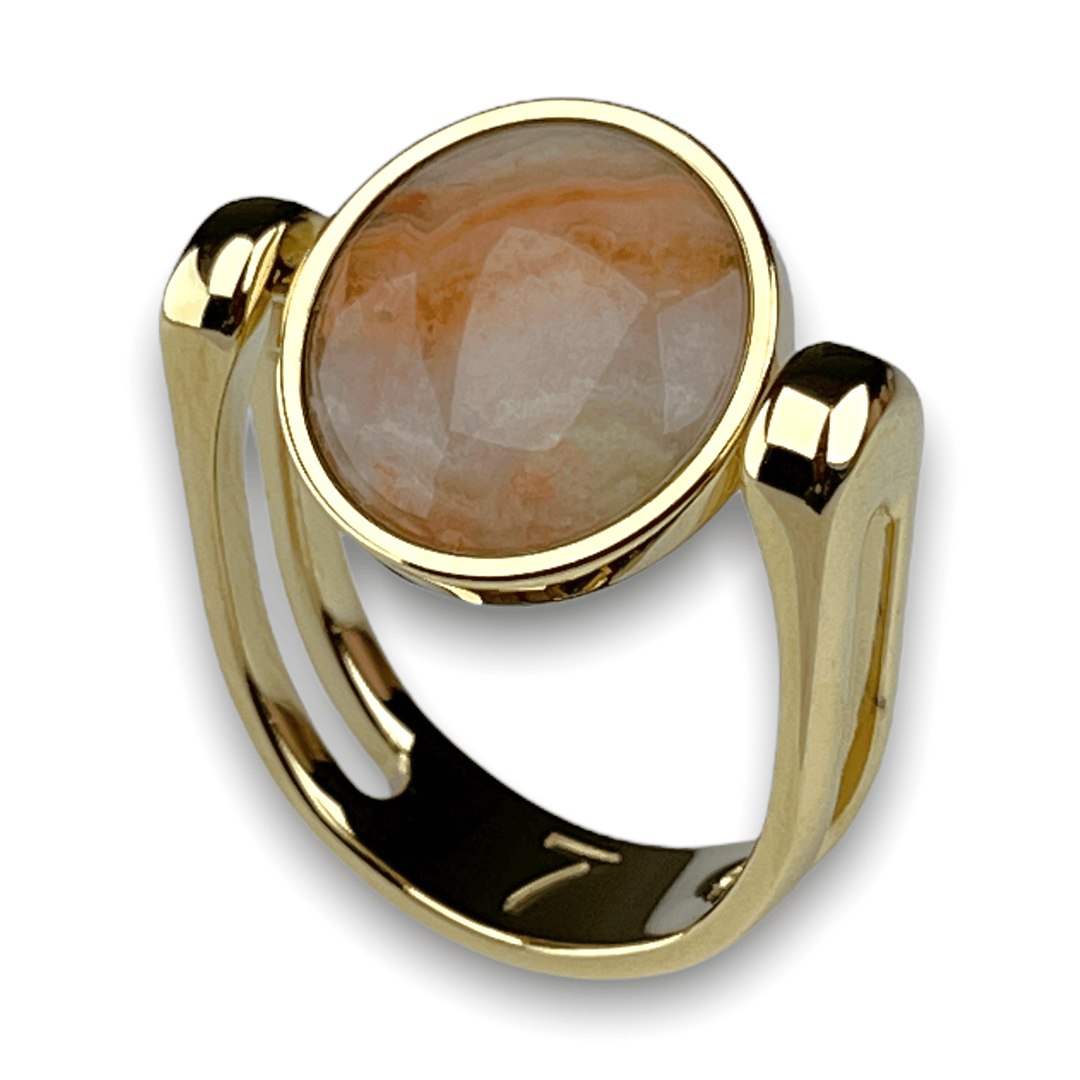 Crazy Jasper Crystal Fidget Ring