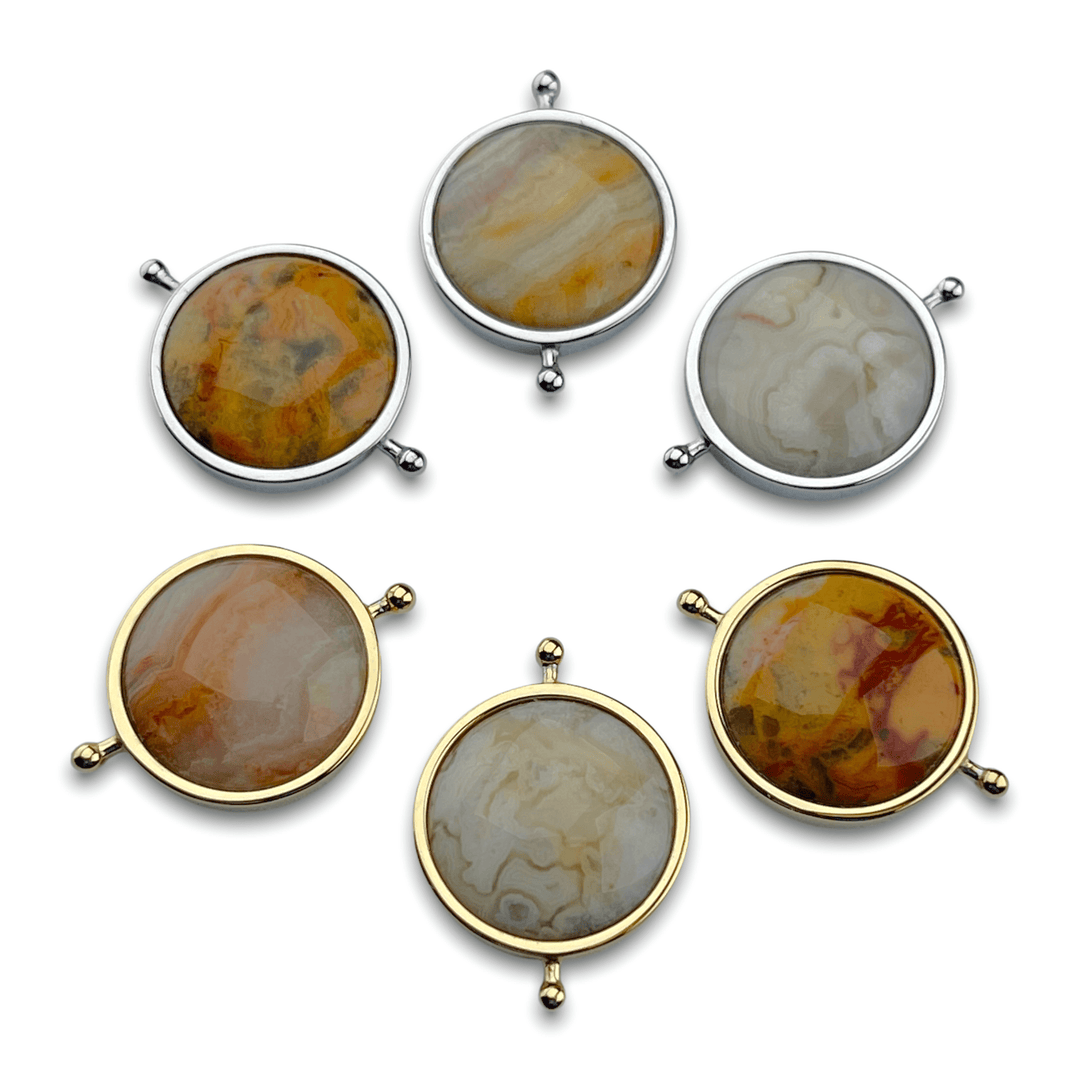 Crazy Jasper Round Crystal Element