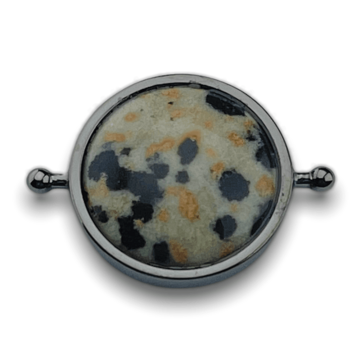 Black Dalmatian Jasper Round Crystal Element