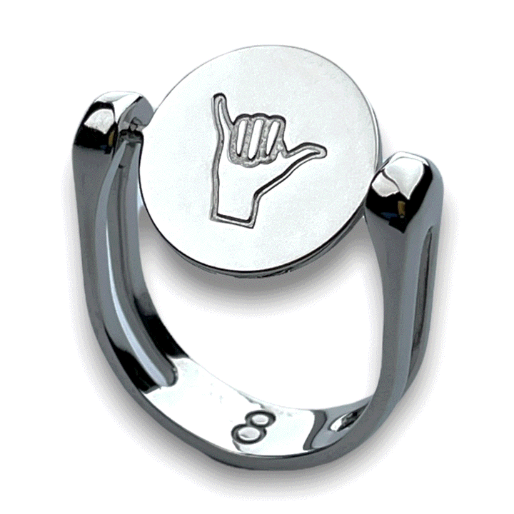 Rose Gold ILY Sign Language Symbol Element (spin to combine)