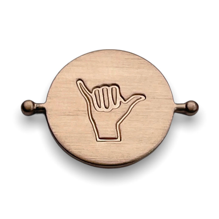Rose Gold ILY Sign Language Symbol Element (spin to combine)