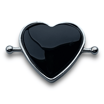 Onyx Heart-shaped Crystal Element