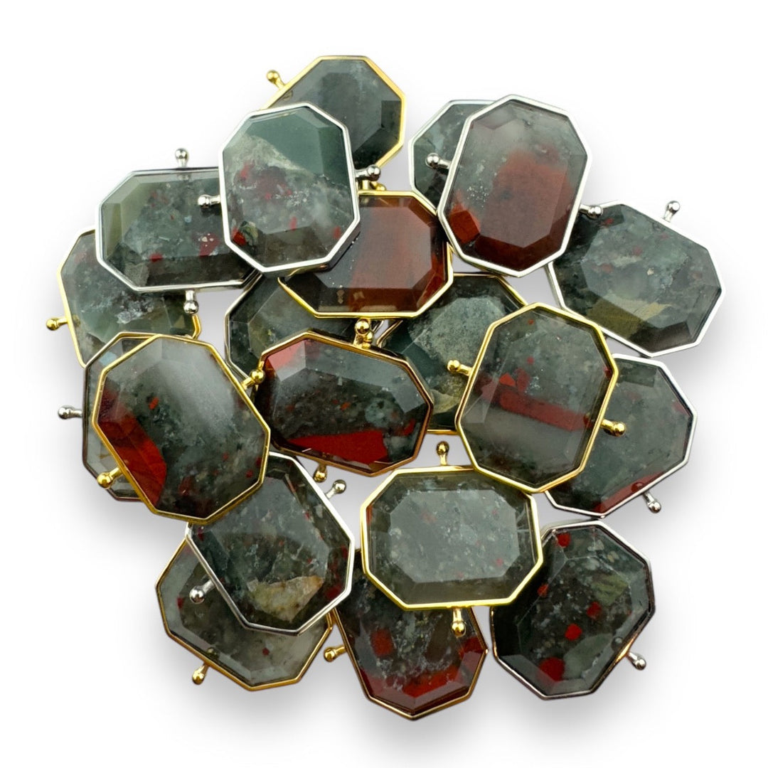 Bloodstone elements against a white background