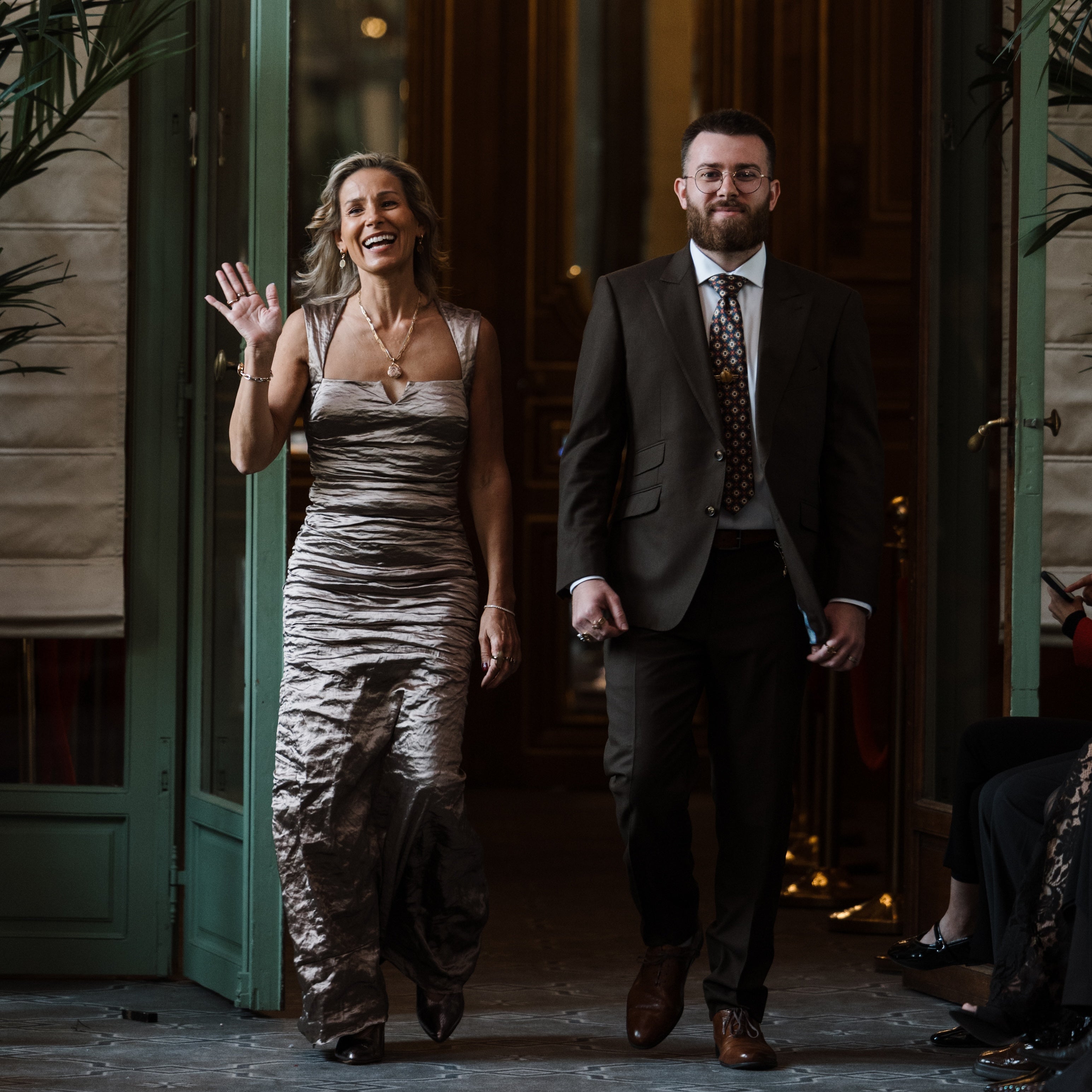 CONQUERing co-founders walking the Paris Fashion Week Runway