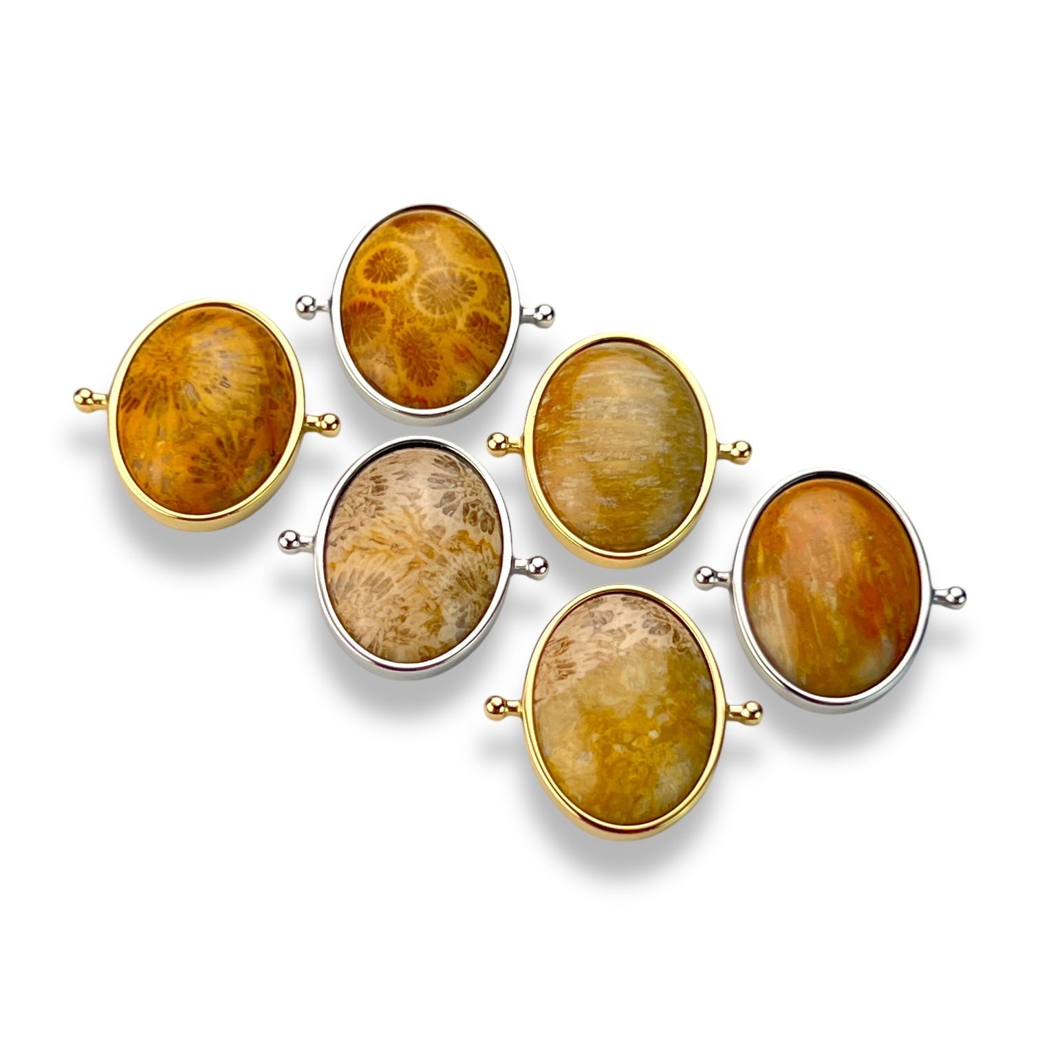 Product image of Fossil Coral crystal elements for fidget jewelry