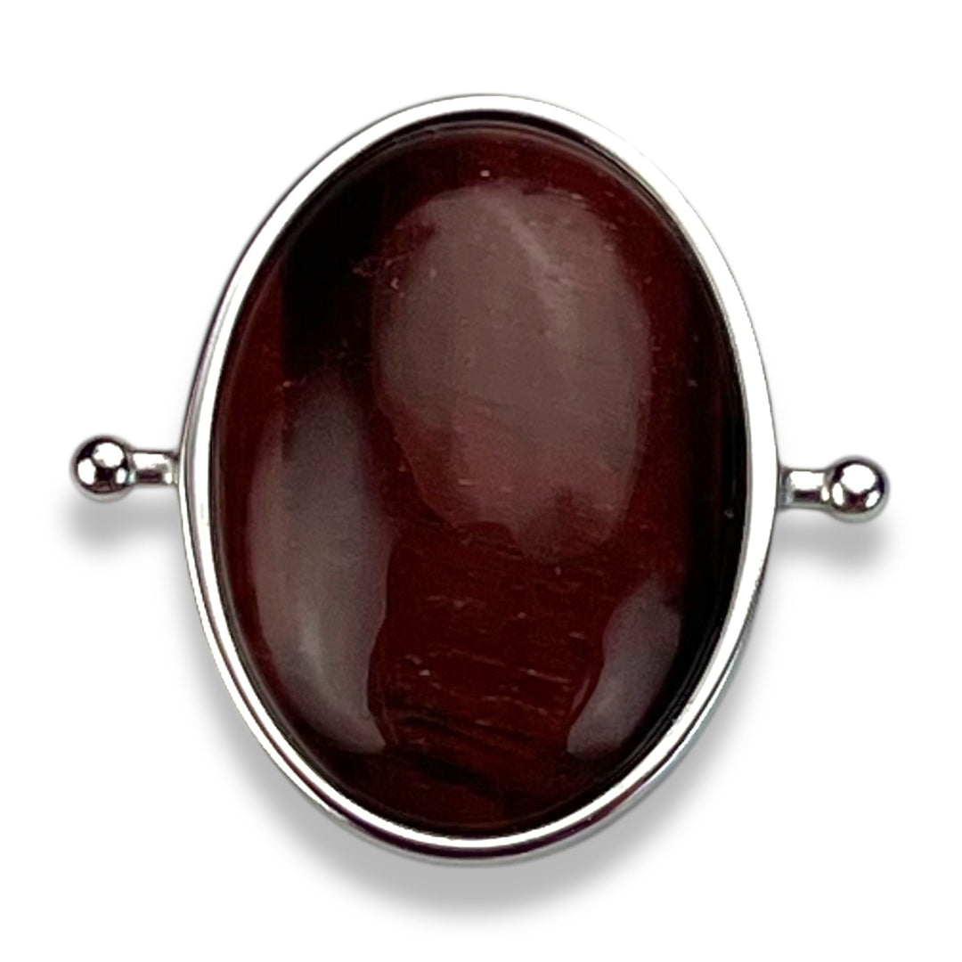 Product image of Red Tiger's Eye Oval element for fidget jewelry