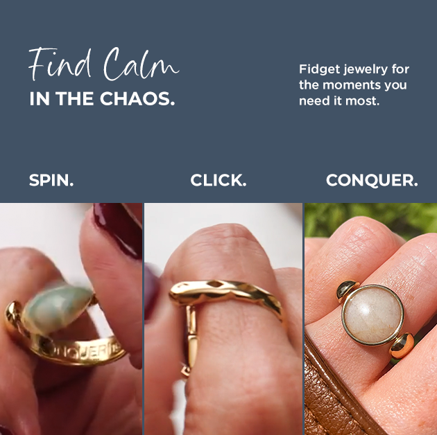 Willow Round Crystal Fidget Ring