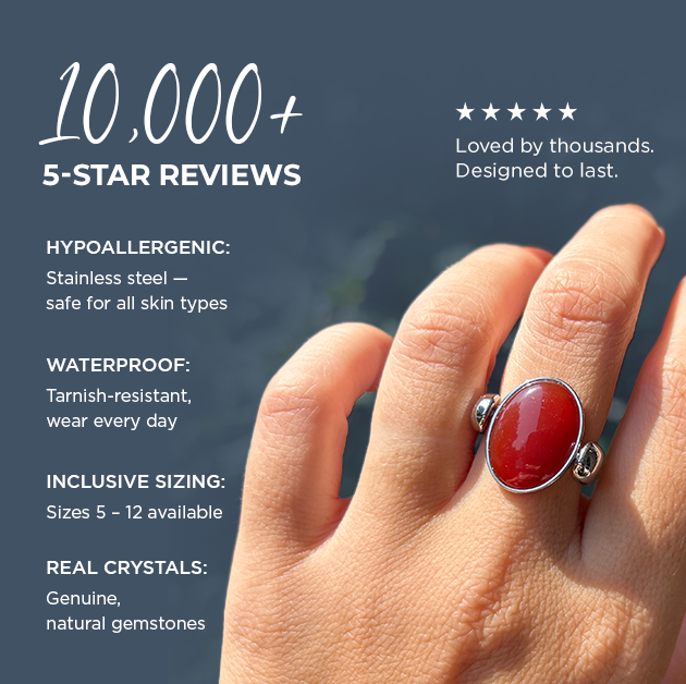 AlaDune™ Oval Crystal Fidget Ring