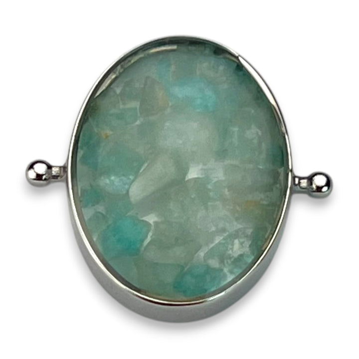 Amazonite Oval Crystal Confetti Encapture Element