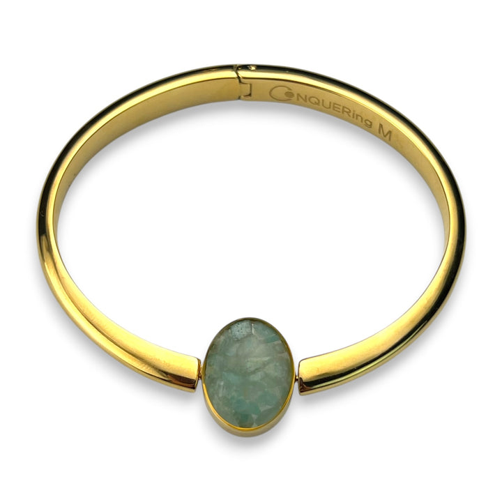 Willow Bangle with Oval Crystal Confetti Encapture Element