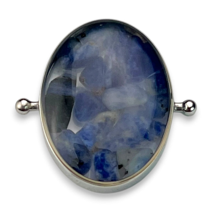 Sodalite Oval Crystal Confetti Encapture Element
