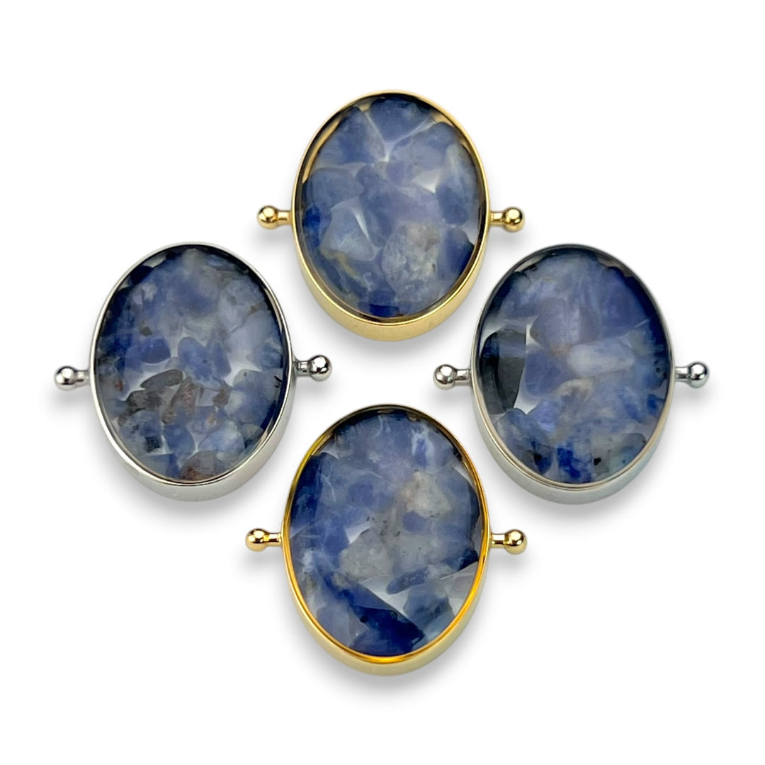 Sodalite Oval Crystal Confetti Encapture Element